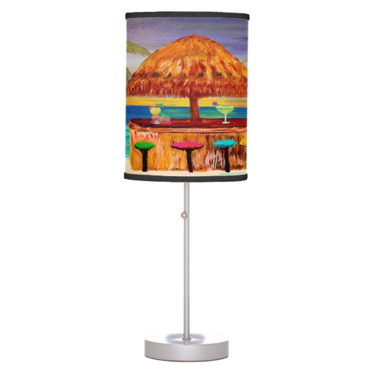 Tiki hut beach bar table lamp (Front)