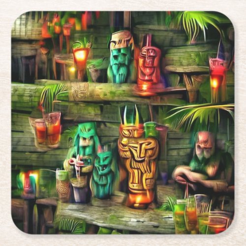 Tiki Hut Coaster