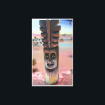 Tiki Illusions Canvas Print<br><div class="desc">Tiki Illusions.  2024,  Ken Gage.  Digital art: pop surrealism.</div>