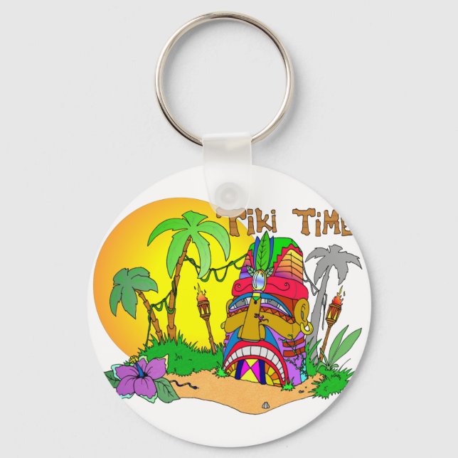 TIKI Island TIME Keychain (Front)