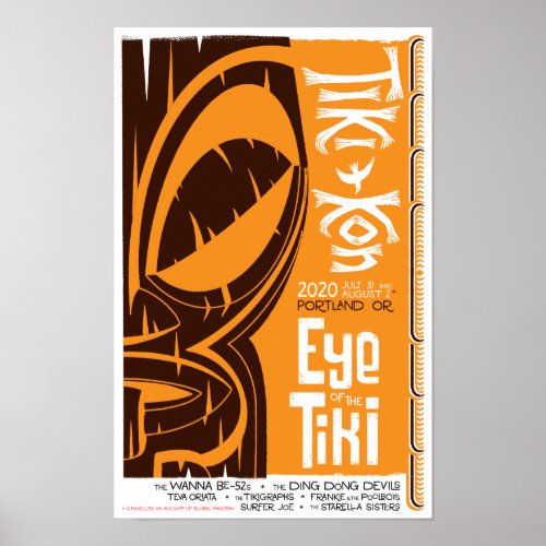 Tiki Kon Eye of the Tiki Poster Closed Eye