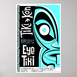 Tiki Kon: Eye of the Tiki Poster (Open Eye)