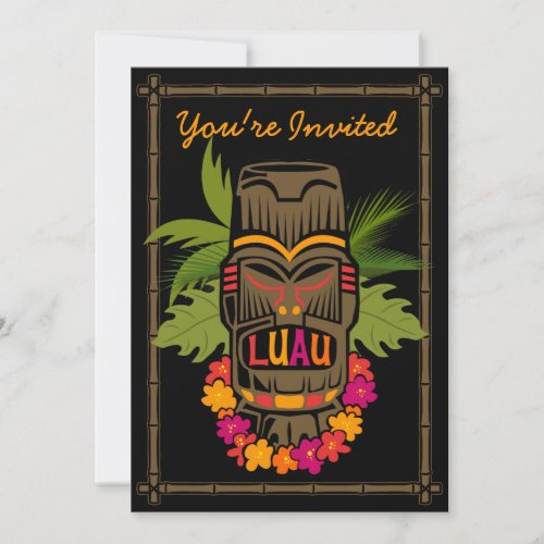 Tiki Luau D Personalized Invitation