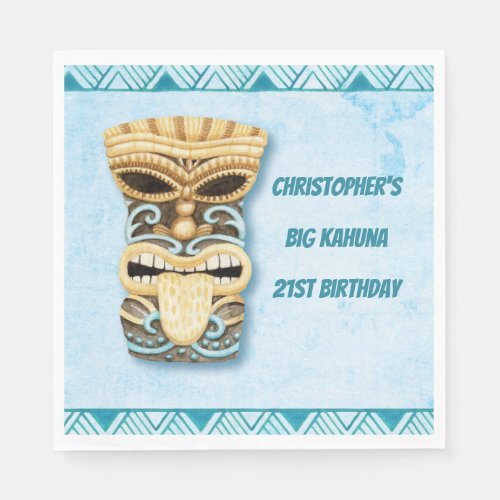 Tiki Luau Hawaiian Big Kahuna Party Napkins