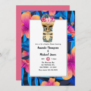 Tiki Luau Summer Beach Couples Shower Invitation