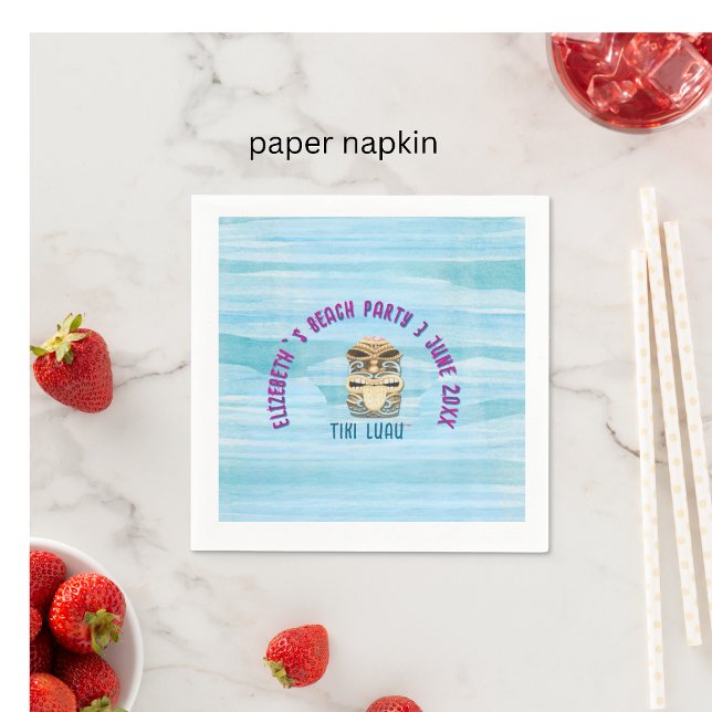 tiki luau tropical island beach  napkins (Creator Uploaded)