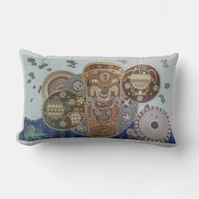 Tiki Lumbar Pillow (Front)