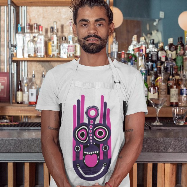tiki mask adult apron (Creator Uploaded)