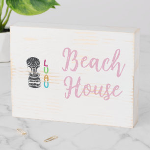Tiki Mask Beach House Name Sign