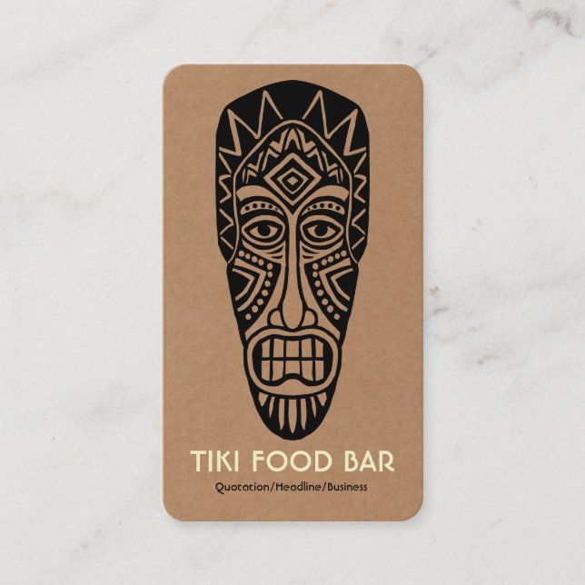 Tiki Mask - Cardboard Business Card (Front)