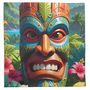 Tiki Mask Cloth Napkin
