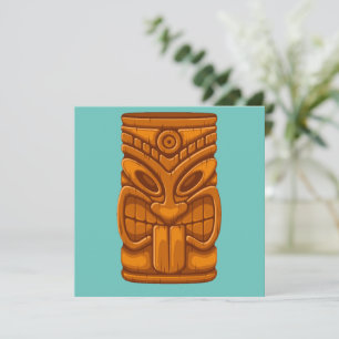 Tiki Mask Corn Hole Set Invitation