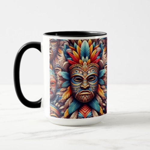 Tiki Mask _ Exotic and Vibrant Design Mug