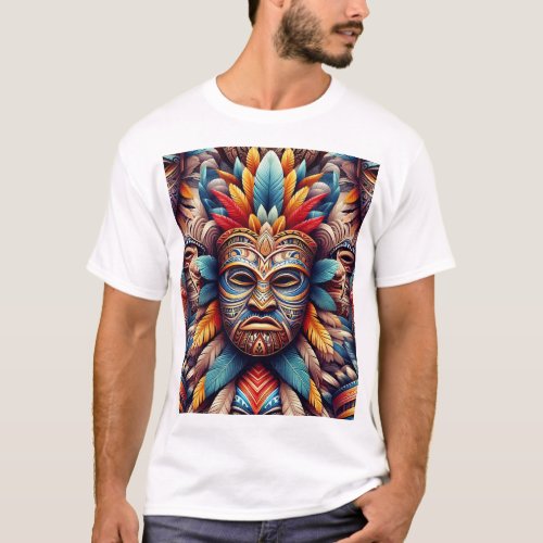  Tiki Mask _ Exotic and Vibrant Design T_Shirt
