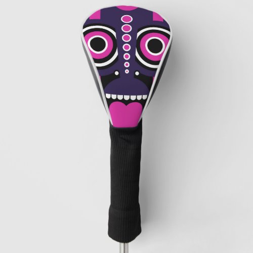 tiki mask golf head cover