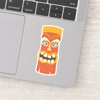 Tiki Mask Hawaii Tropical Die Cut Sticker Decal