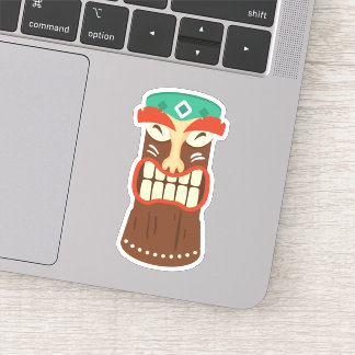 Tiki Mask Hawaii Tropical Die Cut Sticker Decal