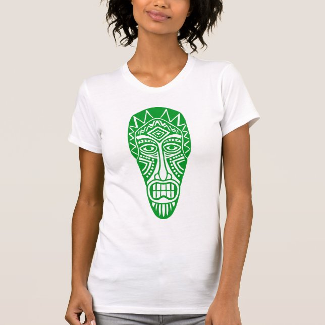 Tiki Mask II - Grass Green T-Shirt (Front)