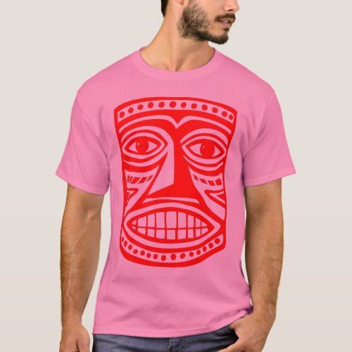 Tiki Mask III _ Red T_Shirt