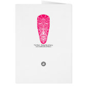 Tiki Mask - Neon Red (Back)