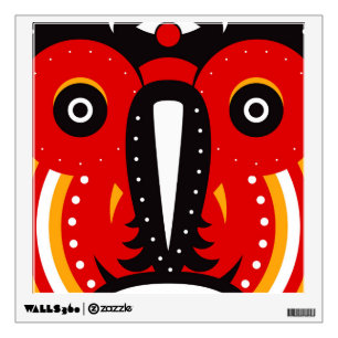 Tiki mask wall decal