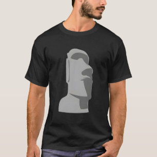 Tiki Moai Easter Island Hawaiian Luau Gray T-Shirt
