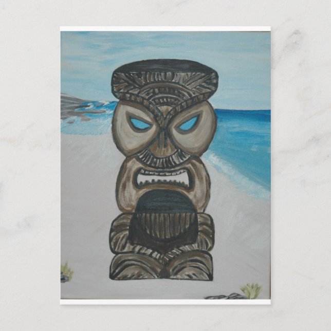 tiki on maui beach 004 - Copy Postcard (Front)