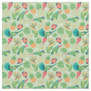 Tiki Parrot Fabric