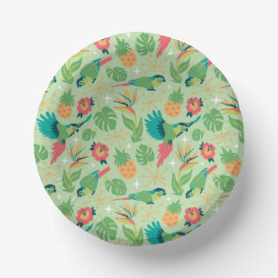 Tiki Parrot Paper Bowls