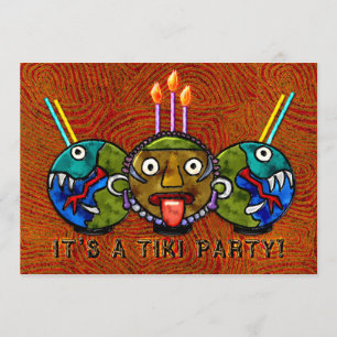 Tiki Party (2-Sided Invitation) Invitation