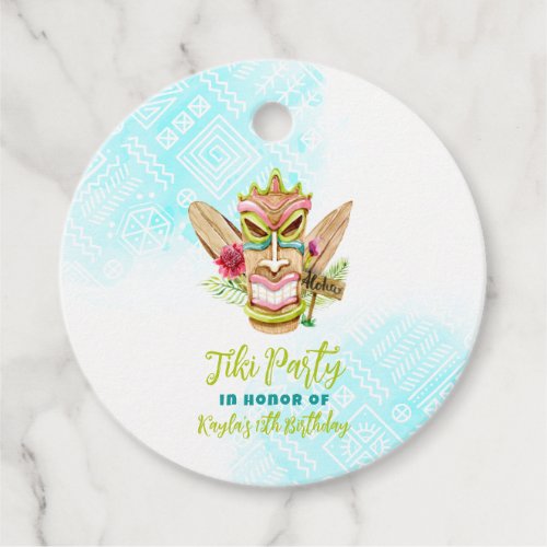 Tiki Party Favor Tags