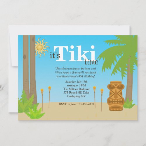 Tiki Party Invitation