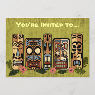 Tiki Party Invitations