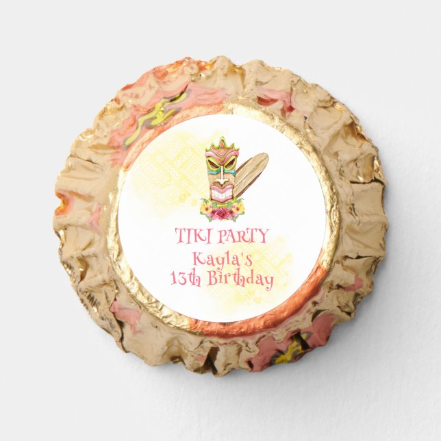 Tiki Party, Luau Birthday Reese's Peanut Butter Cups (Front)