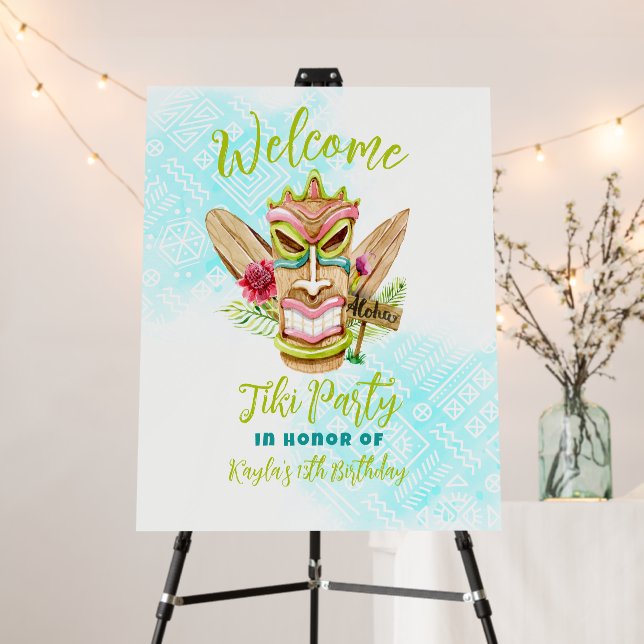 Tiki Party Sign (In Situ (Stand))