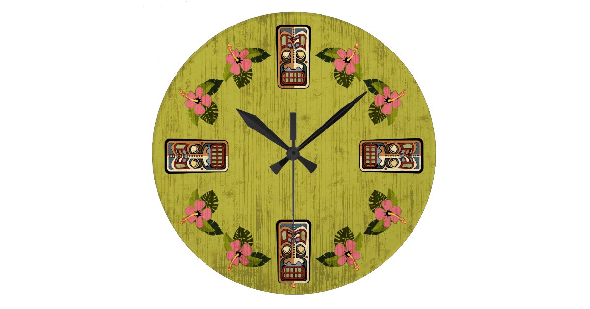 Tiki Party Wall Clock