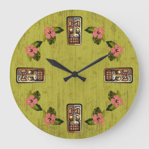 Tiki Party Wall Clock