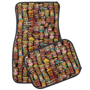 TIKI Pattern 4 Car Floor Mat