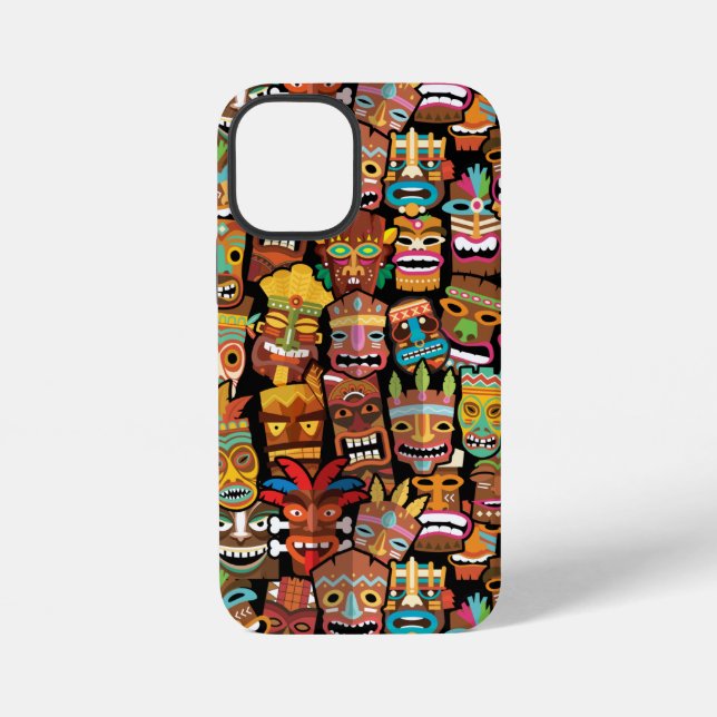 TIKI Pattern 4 Iphone Case (Back)