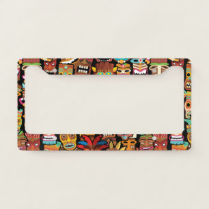 TIKI Pattern 4 License Plate Frame