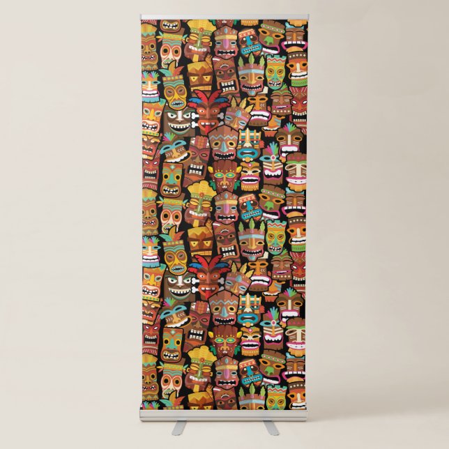 TIKI Pattern 4 Retractable Banner (Front)