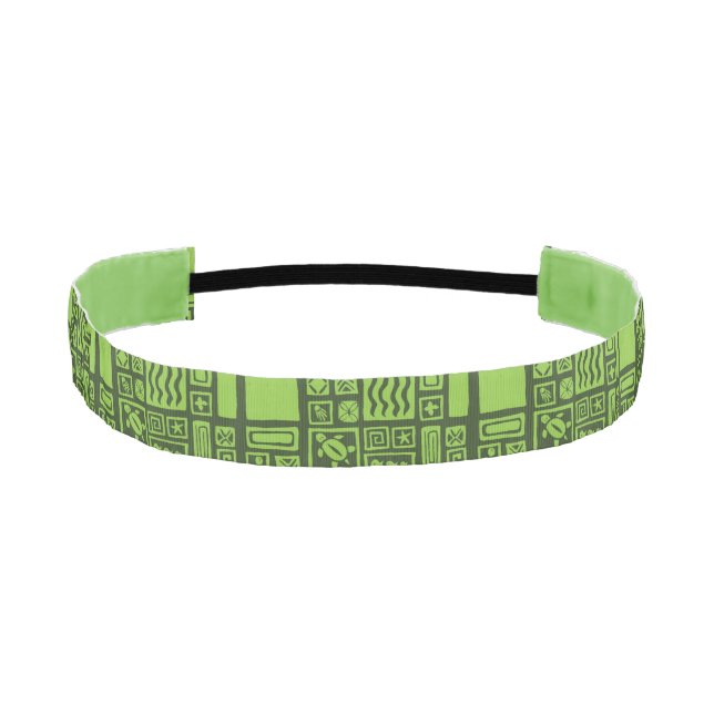 Tiki Pattern Athletic Headband (Front)