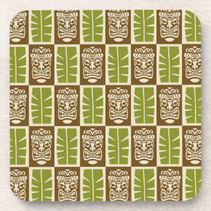 Tiki Pattern Beverage Coaster