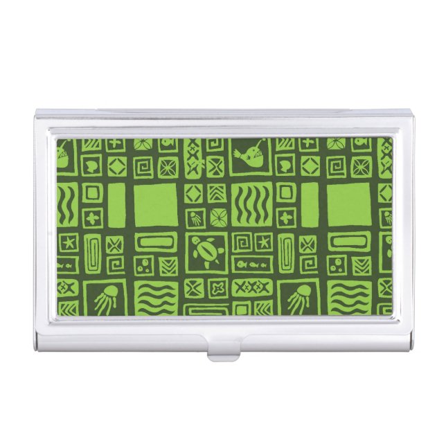 Tiki Pattern Case For Business Cards (Front)