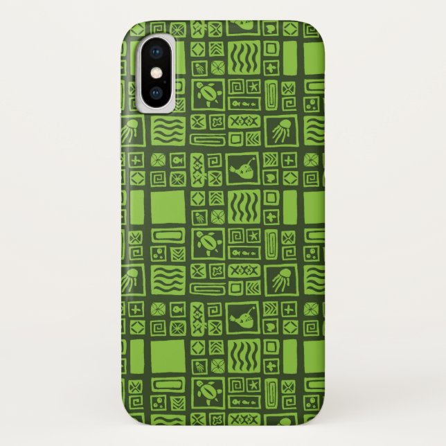 Tiki Pattern Case-Mate iPhone Case (Back)