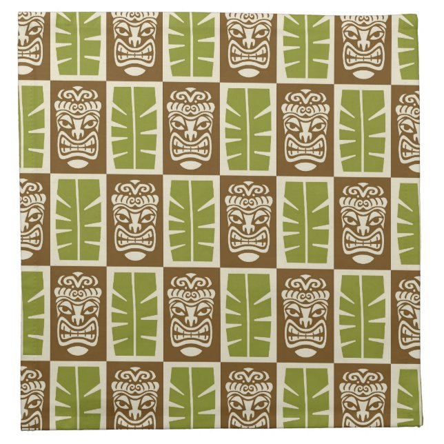 Tiki Pattern Cloth Napkin (Front)
