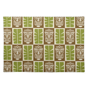 Tiki Pattern Cloth Placemat