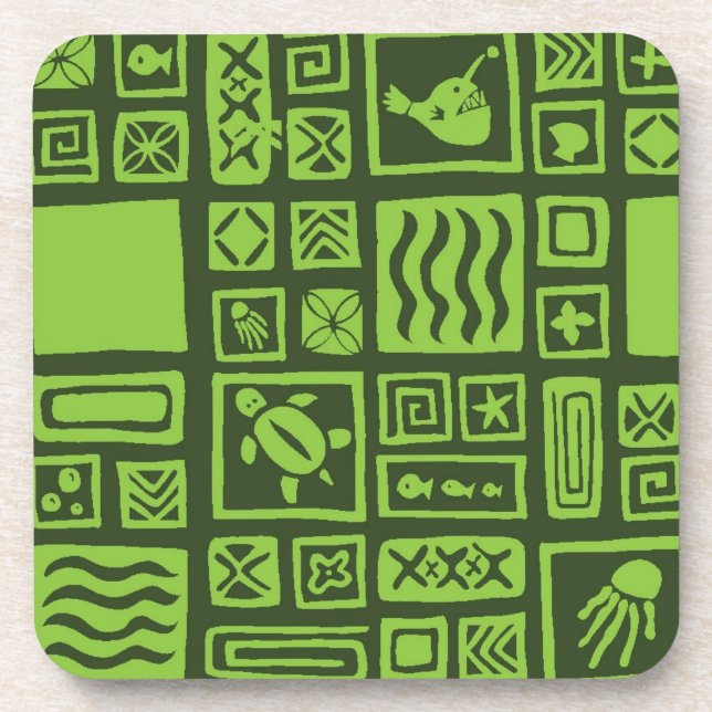 Tiki Pattern Coaster (Front)
