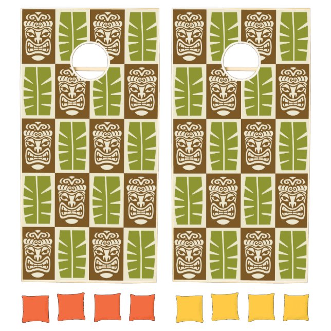 Tiki Pattern Cornhole Set (Set)