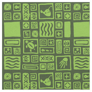 Tiki Pattern Fabric